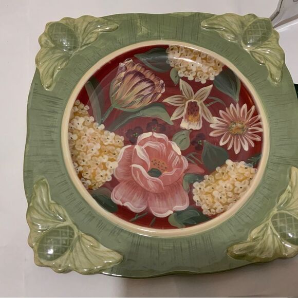 Certified International Pamela Gladding Dinner Plate Hand Painted Floral 11 1/4" - Picture 9 of 10